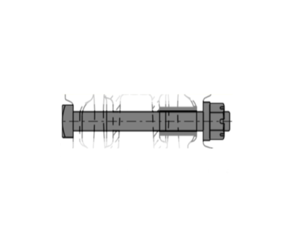 Tornillo Cabeza Cuadrada de 1 1/8″ Diá. Por 12 ½ de Largo